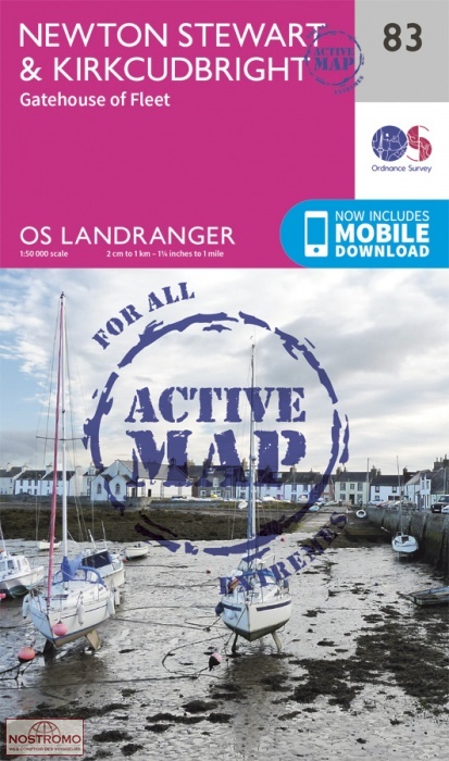 083 NEWTON STEWART & KIRKCUDBRIGHT - GATEHOUSE OF FLEET | OS hiking map