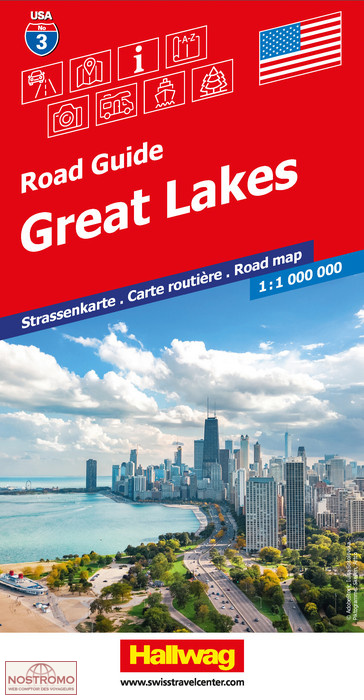 USA 3 - GREAT LAKES | carte routière Hallwag