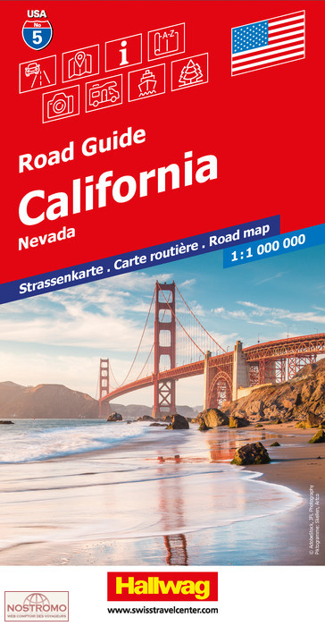 USA 5 - CALIFORNIA | Hallwag road map