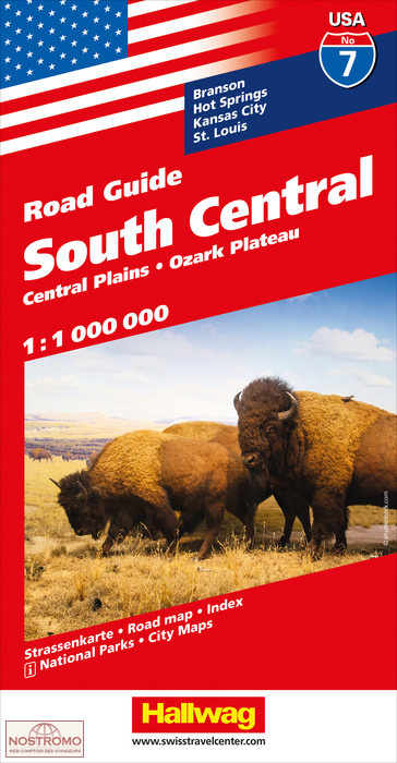 USA 7 - SOUTH CENTRAL | carte routière Hallwag
