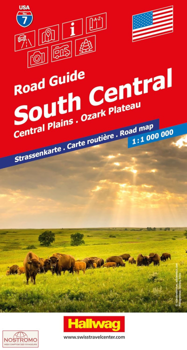 USA 7 - SOUTH CENTRAL | carte routière Hallwag
