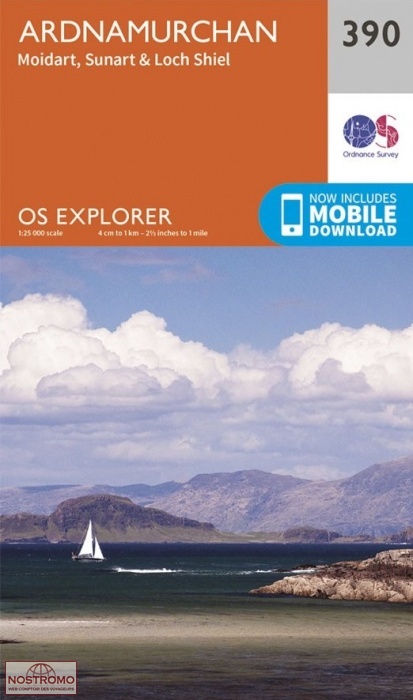 390 ARDNAMURCHAN - MOIDART, SUNART & LOCH SHIEL | OS hiking map