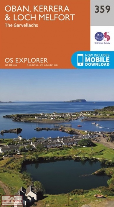 359 OBAN, KERRERA & LOCH MELFORT - THE GARVELLACHS | carte de randonnée OS