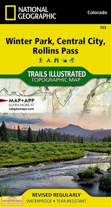 WINTER PARK - CENTRAL CITY - ROLLINS PASS | National Geographic hiking map