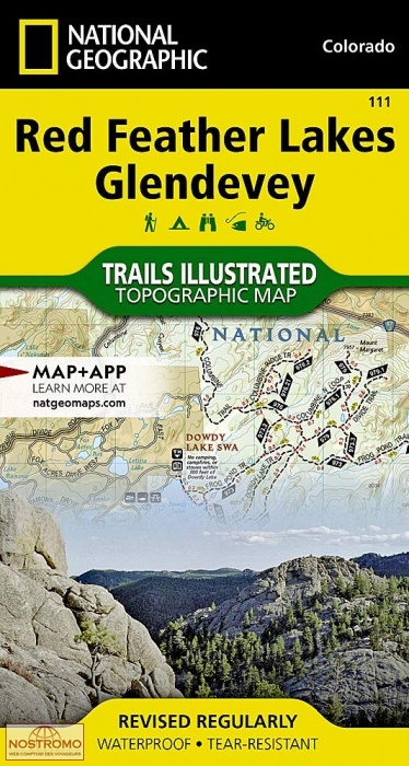 RED FEATHER LAKES - GLENDEVEY | National Geographic hiking map