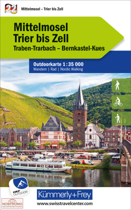 22 MITTELMOSEL - TRIER BIS ZELL | Kummerly+Frey hiking map