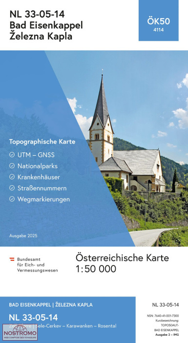 4114 BAD EISENKAPPEL / ZELEZNA KAPLA | BEV topographical map