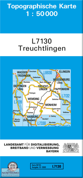 L7130 TREUCHTLINGEN | carte topographique LDBV