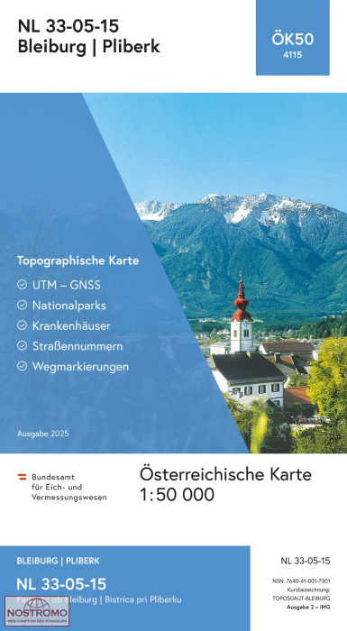 4115 BLEIBURG / PLIBERK | BEV topographical map