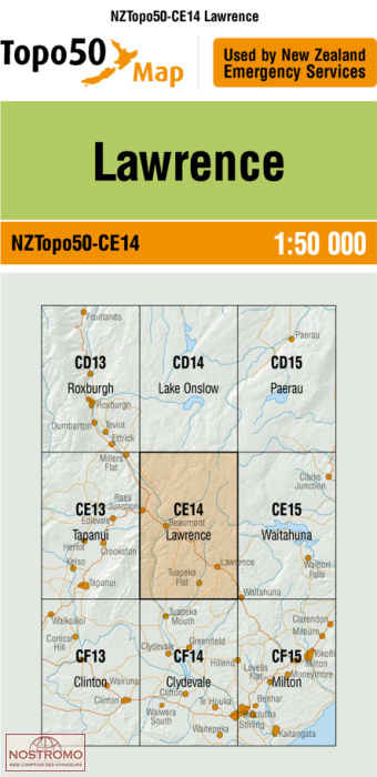 CE14 LAWRENCE | carte topographique LINZ