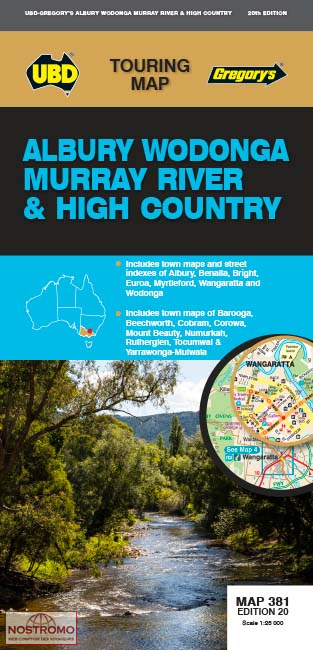 ALBURY, WODONGA, MURRAY RIVER & HIGH COUNTRY | Ubd Gregorys road map