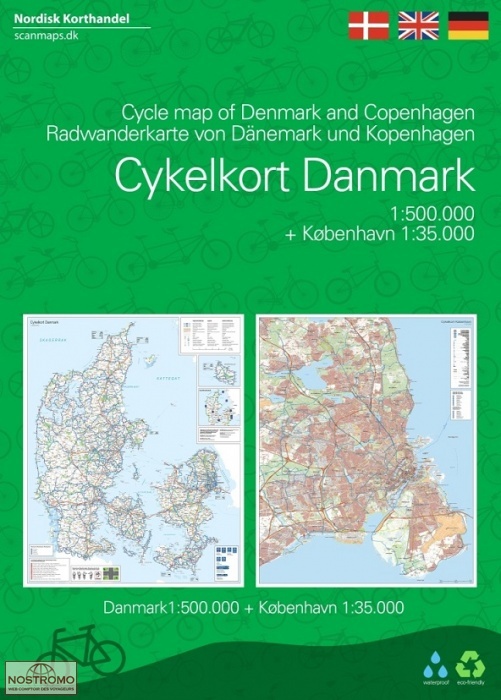DENMARK - COPENHAGEN | Nordisk Korthandel cycling map