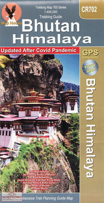 BHOUTAN - CR702 | carte de trekking Nepamaps