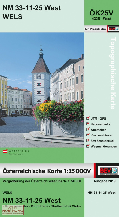 4325-WEST WELS | carte topographique BEV