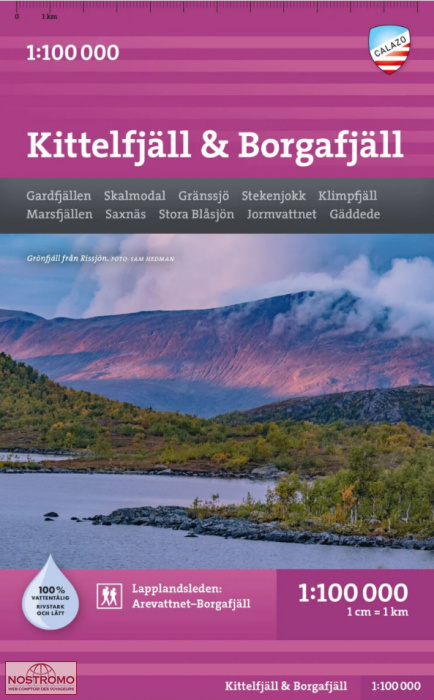 KITTELFJÄLL - BORGAFJÄLL | Calazo hiking map