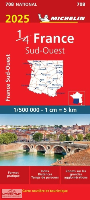 708 FRANCE SUD-OUEST | carte routière Michelin