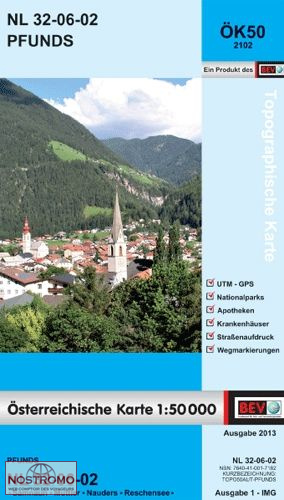 2102 PFUNDS | carte topographique BEV