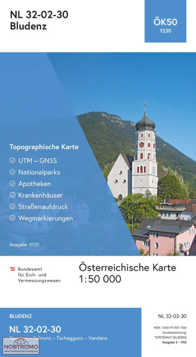1230 BLUDENZ | carte topographique BEV