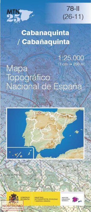 078-2 CABANAQUINTA / CABAÑAQUINTA | carte topographique CNIG