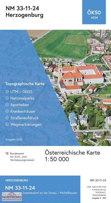 4324 HERZOGENBURG | carte topographique BEV