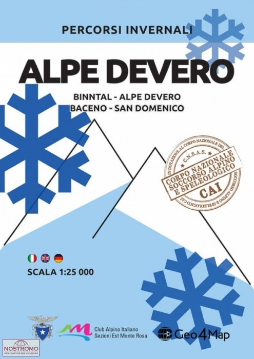 ALPE DEVERO - BINNTAL - BACENO - SAN DOMENICO | Geo4map winter sports map