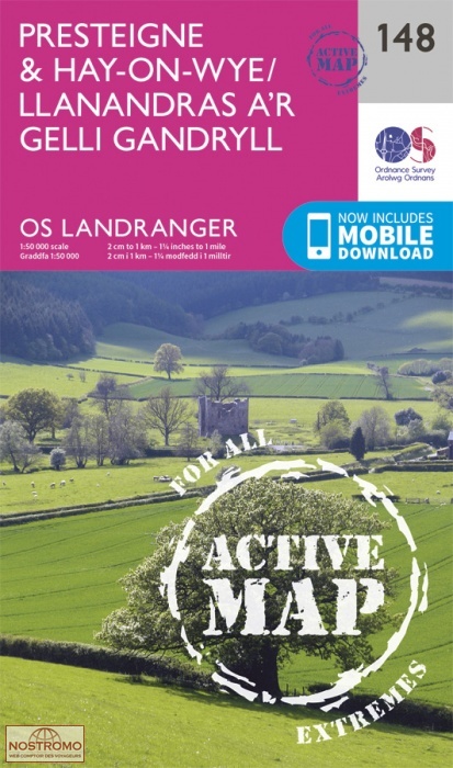0148 PRESTEIGNE & HAY-ON-WYE | OS hiking map