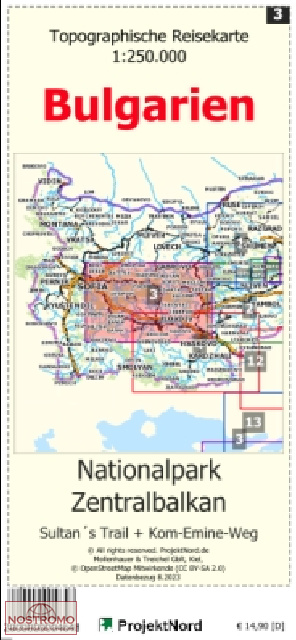 3 PARC NATIONAL - KOM-EMINE-SULTAN'S TRAIL | carte topographique Projektnord