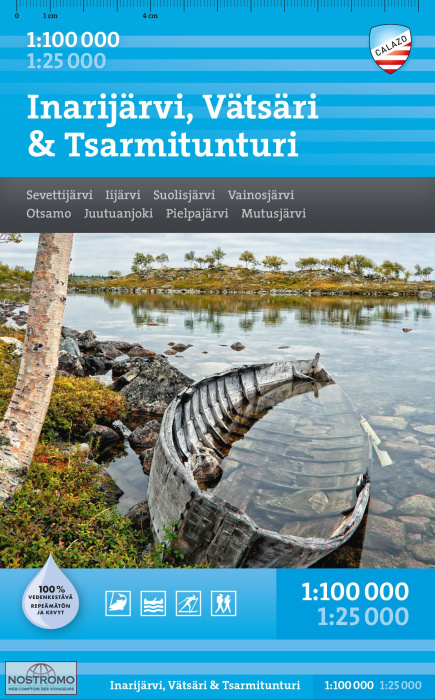 INARISJÄRVI - VÄTSÄRI - TSARMITUNTURI | Calazo hiking map