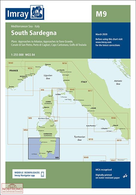 M9 SARDAIGNE SUD | carte marine Imray