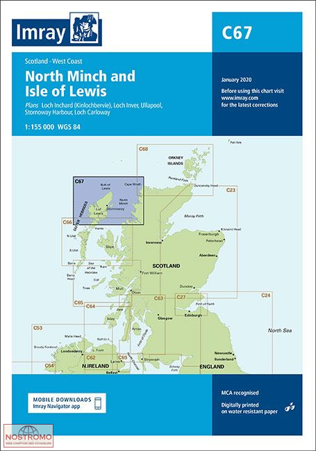 C67 NORTH MINCH TO ISLE OF LEWIS | Imray nautical chart