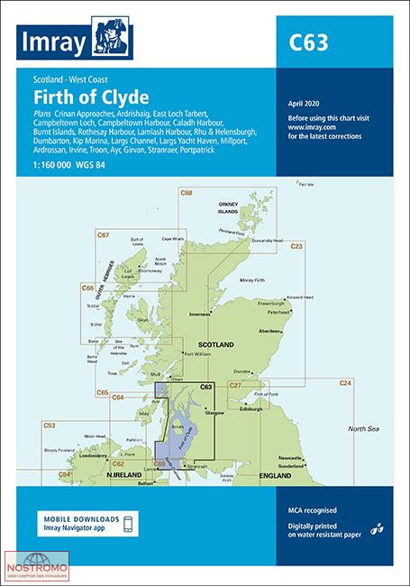 C63 FIRTH OF CLYDE | Imray nautical chart