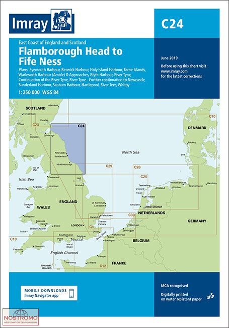 C24 FLAMBOROUGH HEAD TO FIFE NESS | Imray nautical chart
