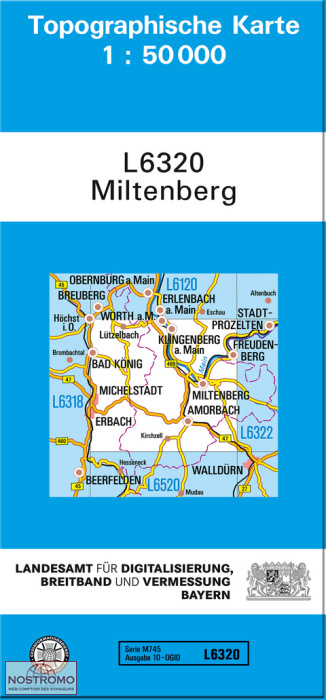L6320 MILTENBERG | carte topographique LDBV