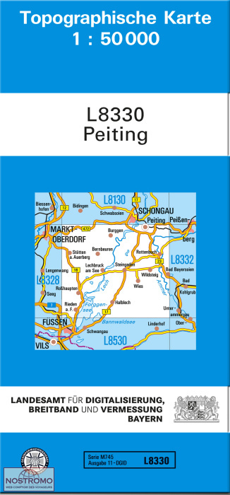 L8330 PEITING | carte topographique LDBV