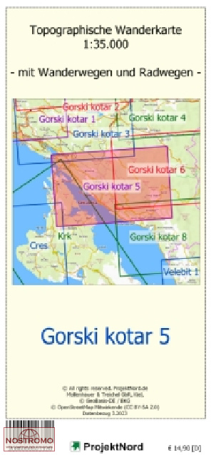 GORSKI KOTAR 5 | carte topographique Projektnord
