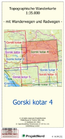 GORSKI KOTAR 4 | carte topographique Projektnord