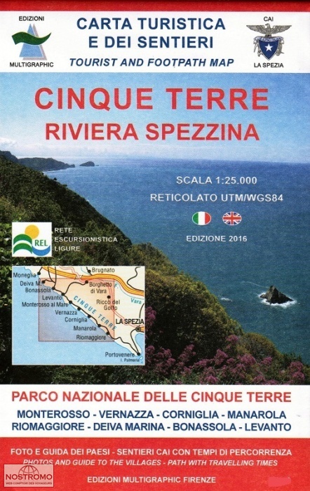 506 CINQUE TERRE - RIVIERA SPEZZINA | carte de randonnée Multigraphic
