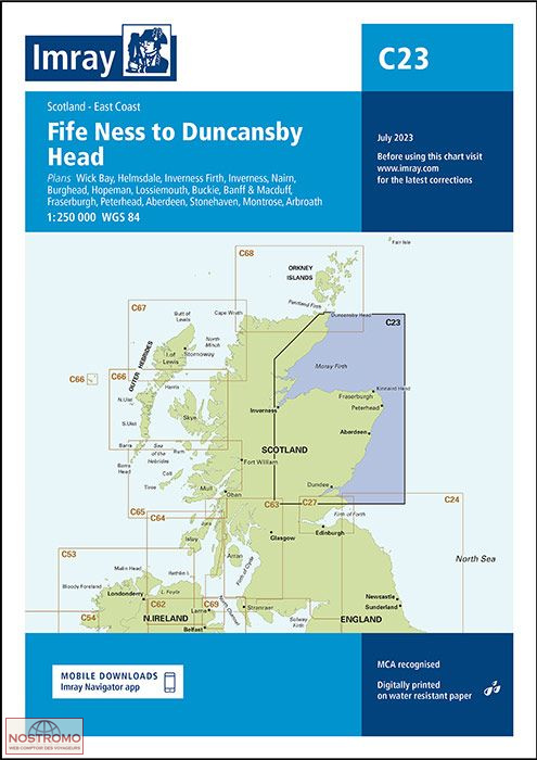 C23 FIFE NESS TO DUNSCANBY HEAD | Imray nautical chart