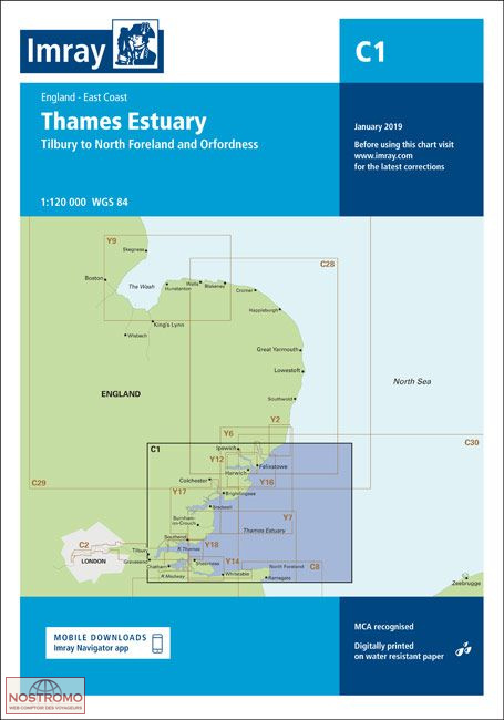 C1 THAMES ESTUARY | Imray nautical chart