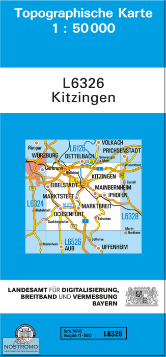 L6326 KITZINGEN | carte topographique LDBV
