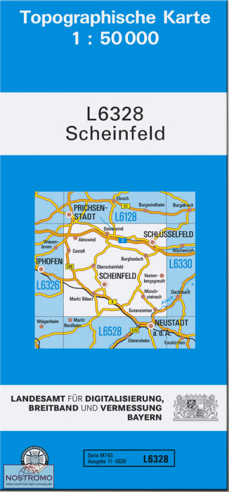L6328 SCHEINFELD | carte topographique LDBV