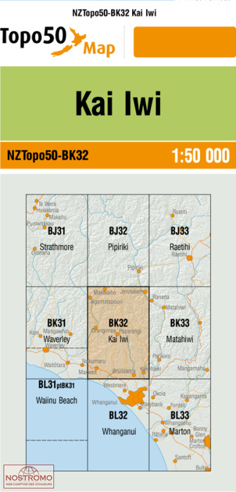 BK32 KAI IWI | carte topographique LINZ