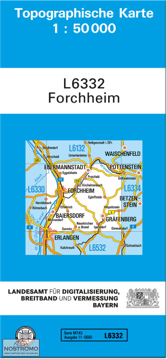 L6332 FORCHHEIM | carte topographique LDBV