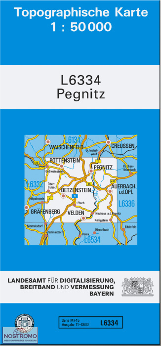 L6334 PEGNITZ | carte topographique LDBV