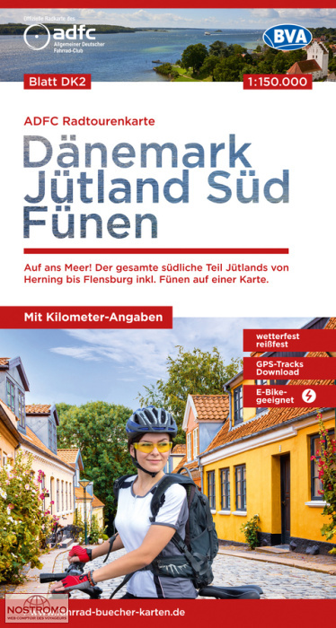 DK2 JUTLAND SOUTH - FUNEN | BVA BikeMedia cycling map