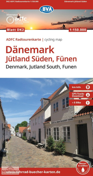 DK2 JUTLAND SOUTH - FUNEN | BVA BikeMedia cycling map
