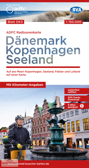 DK3 COPENHAGEN - SEELAND | BVA BikeMedia cycling map