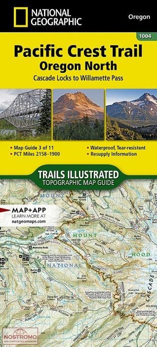 PACIFIC CREST TRAIL - OREGON NORTH | cartoguide de randonnée National Geographic