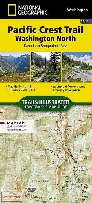 PACIFIC CREST TRAIL - WASHINGTON NORTH | cartoguide de randonnée National Geographic