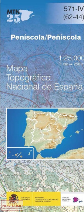 571-4 PENÍSCOLA/PEÑÍSCOLA | carte topographique CNIG